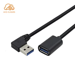 Right left Angle USB3.0 A Male to Female Adapter cable usb2.0 otg extension cable