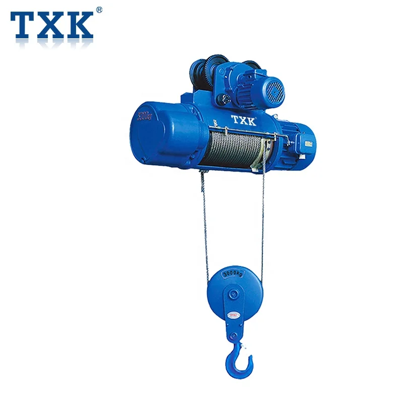 Heavy Duty Wire Rope Hoist 5Tonne Cable Pulling Winch With Wireless Remote Control Industrial Lifting Tool