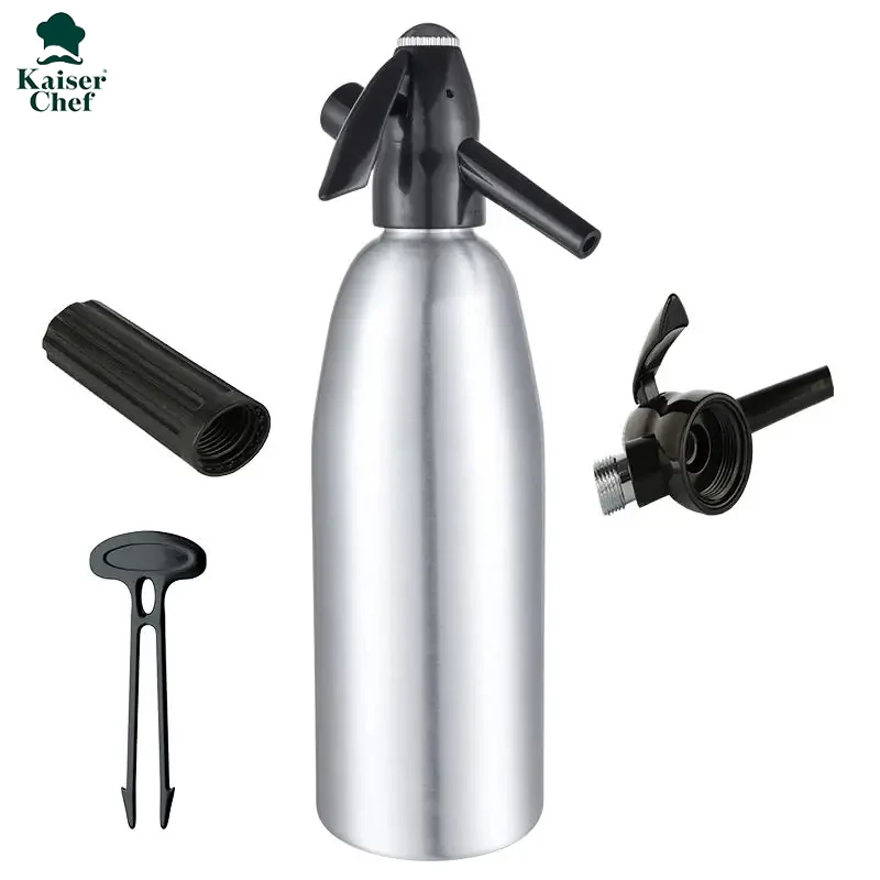 Hot Selling Trend Metal Soda Maker Machine 1000ml Co2 Cartridge Soda Siphon