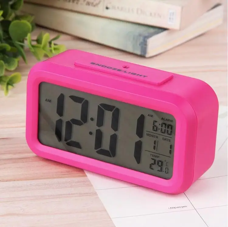 wholesale bathroom modern snooze light Digital time clock Morning Alarm Clock Electronics digital calendar day kids alarm clock