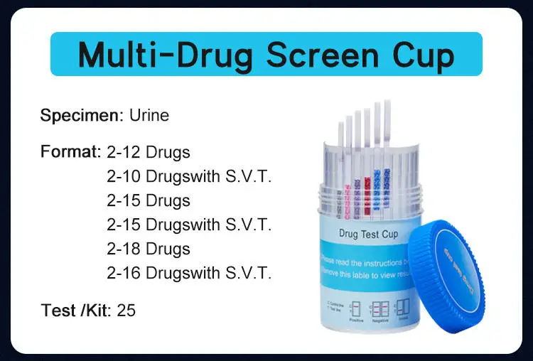 Multi-Drug Test Cup 16 DOA Test Cup/Cassette Urine Drug of abuse Test