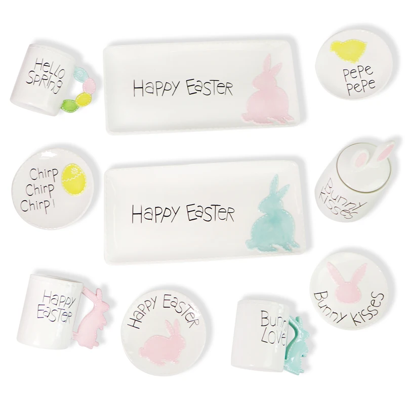 14.4 Inch Ceram White Set Plates Dinnerware With Custom Design