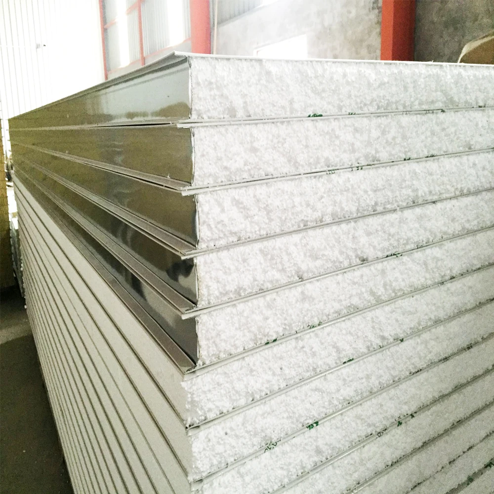 Easy installation mineral wool fire rated 100mm rock wool panel sandwich wall panel for factory house vila