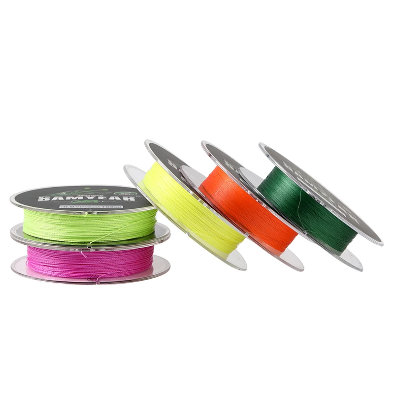 SAMYEAR Factory High Strength 100m 4 Strands Braided Wire Fishing Line 8LB Blue Camo Fishing Line