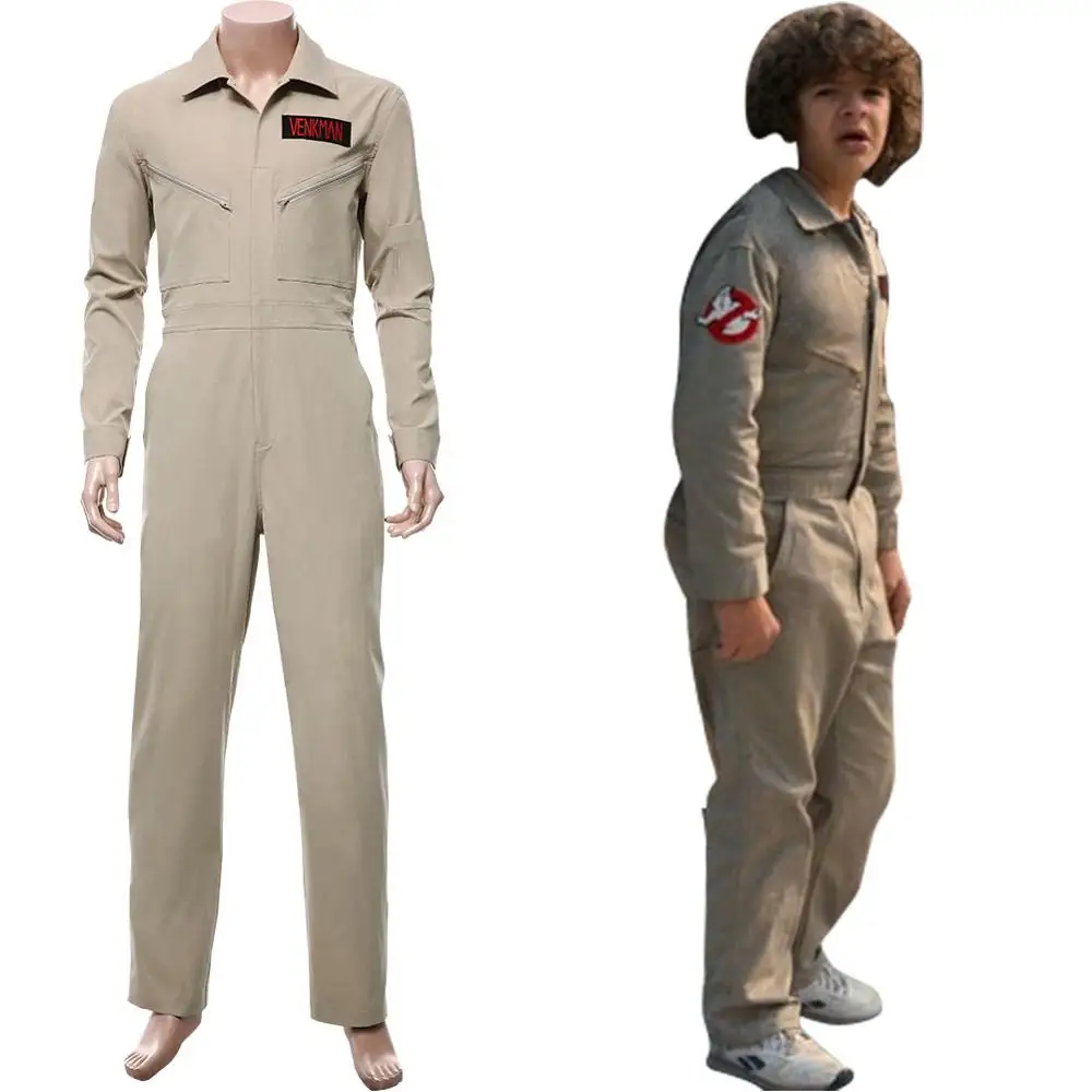 Stranger Cosplay Things Season 2 Ghost  Busters Costume Halloween cos show Adult Working Uniform JumpSuit Carnival Costume