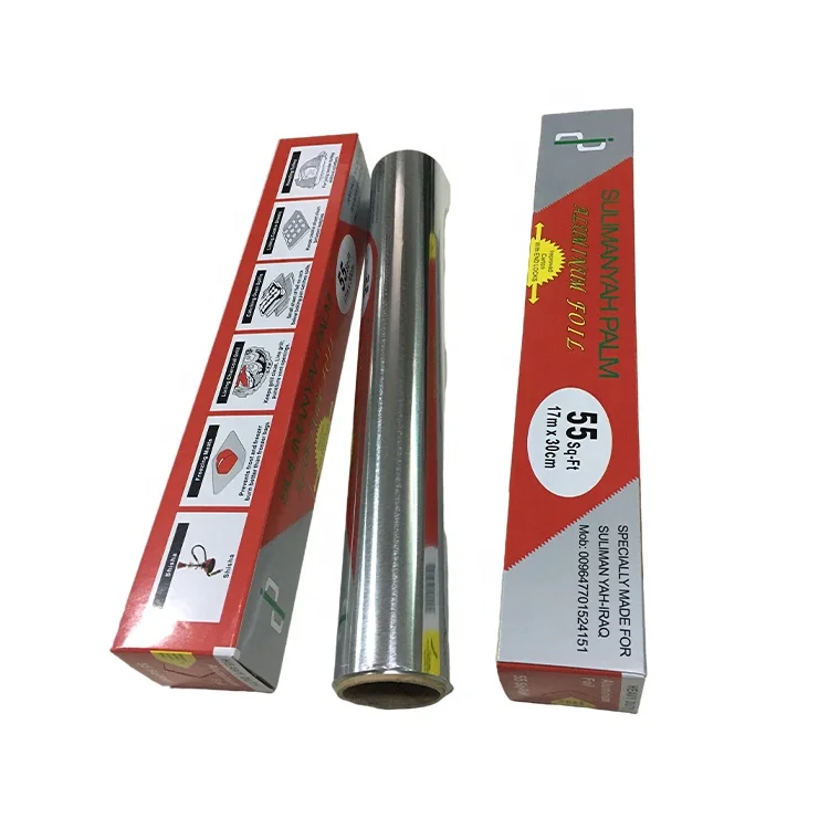 Factory direct sale Food grade 10 to 40mic  heat resistant aluminum foil rolls aluminum foil paper roll Foil Food Container