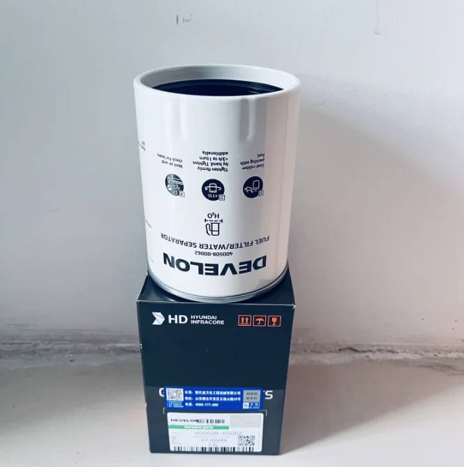 Doosan Daewoo Hyunda i фильтр для экскаватора от оригинального производителя Genuin e Parts элемент топливного фильтра 400508-00062
