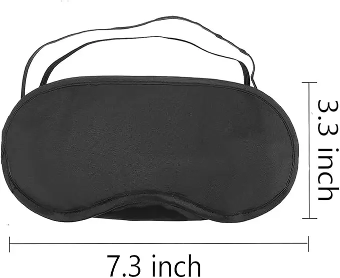 Soft Breathable Blackout Cover Sleeping Airplane Eye Mask with Nose Pad and Elastic Strap