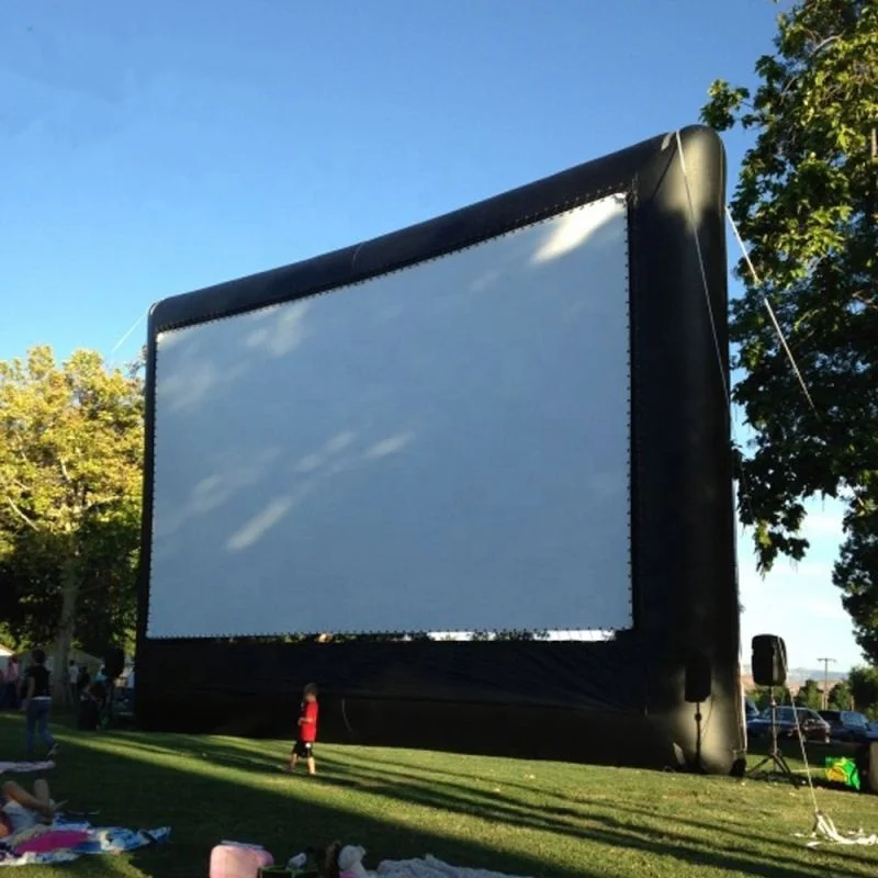 Large Inflatable Movie Screen Projector Outdoor With Stand Yard Projector Screen inflatable screen movie cinema