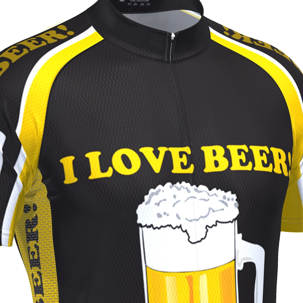 
HIRBGOD New Pro Team Breathable Cycling Jerseys Mountain MTB Cycling Clothing Quick-drying I Love Beer Bike Shirts,TYZ079-01 