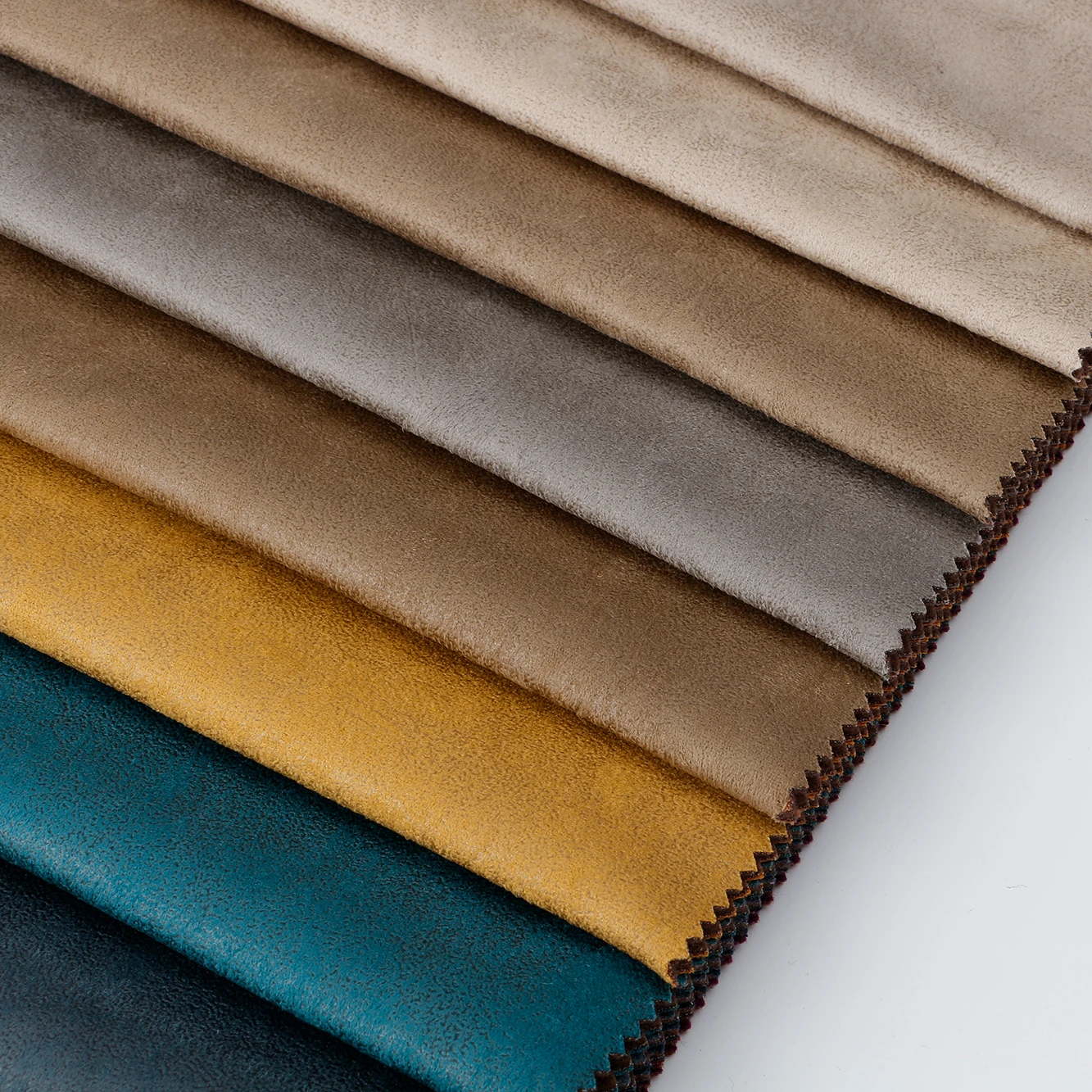 100% полиэстер микрофибра высокое качество полиэстер Бронзирующая замшевая ткань для дивана/автомобиля/обивки