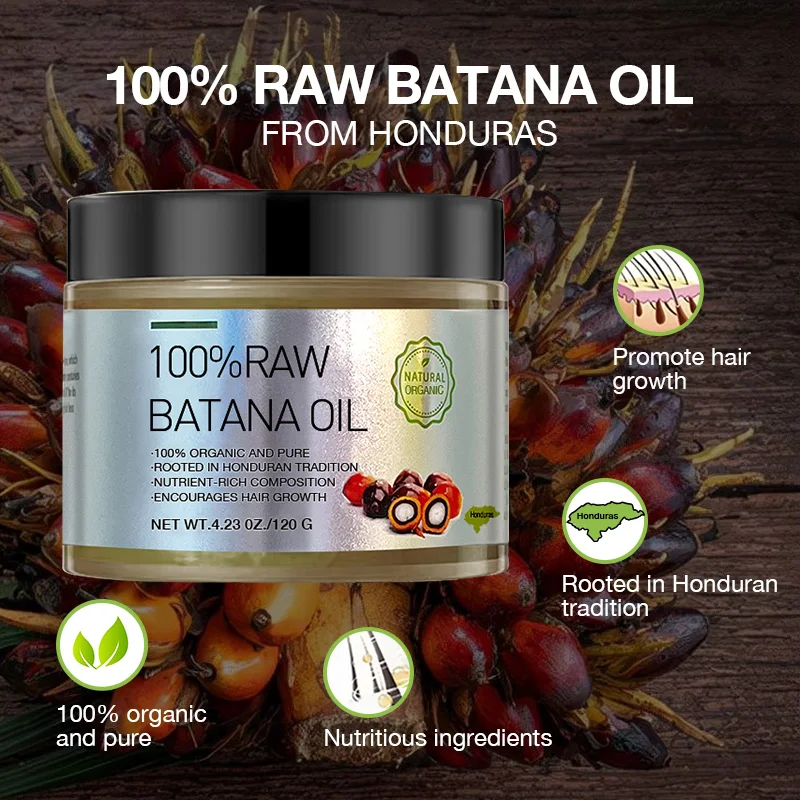 OEM Private label Eliminate Hair treatment oil Split Ends 100% Pure Batana Oil raw from Honduras Hair Growth Batana Oil