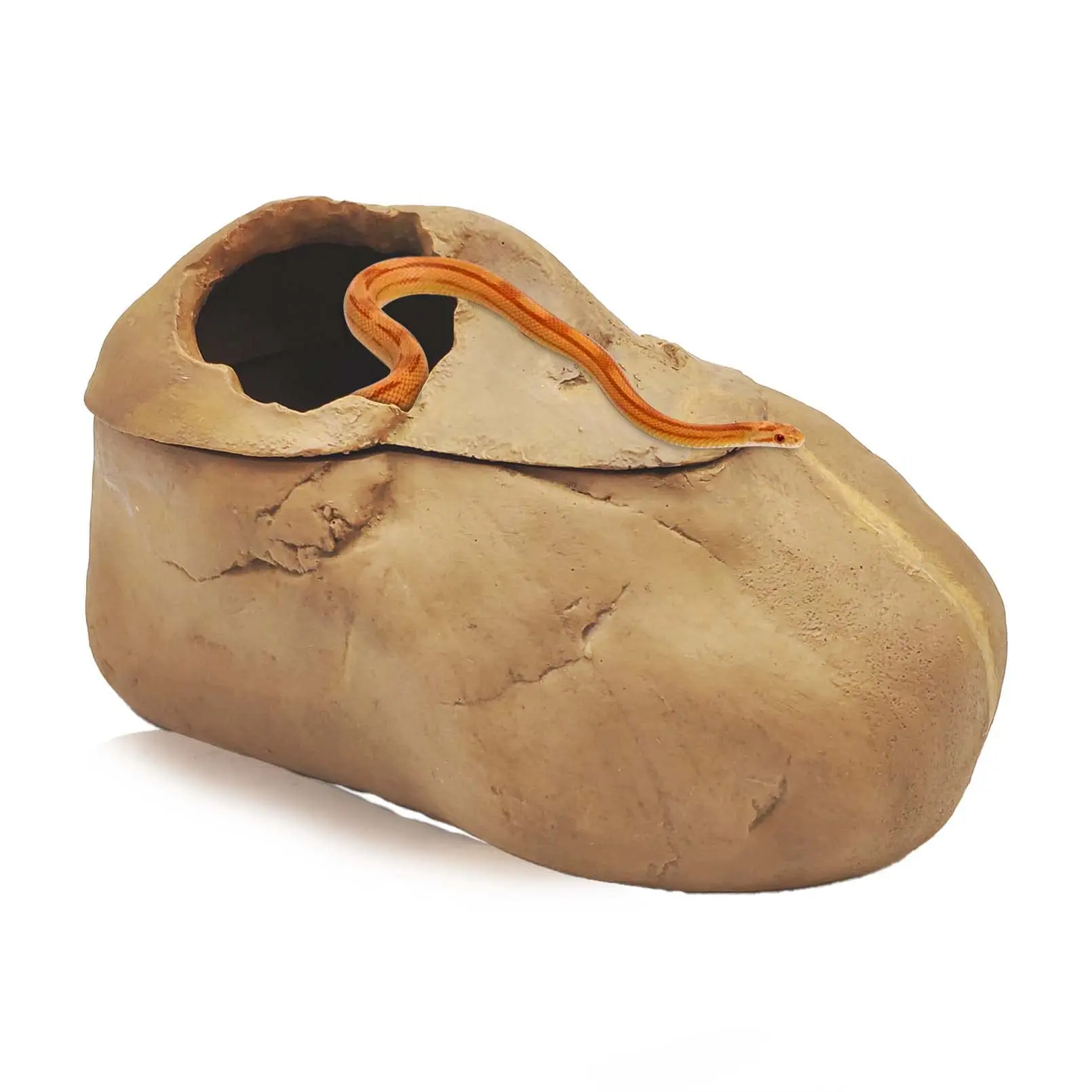 Snake Hide Cave Reptile Hide Cave Lizard Egg-Laying Shelters Reptiles Hideaway for Corn Snake, Green Snake, Rat Snake