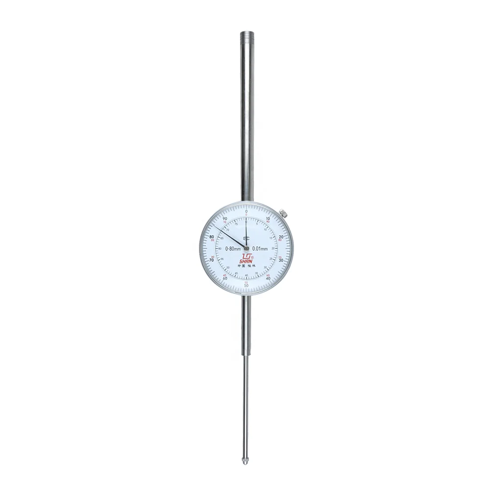 Extra large range 0-100mm/0.01mm OD 80mm high precision mechanical probe test clockwise dial indicators