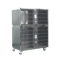 Lexison Veterinary Equipment PRC-DC02 High Quality StainSteel Veterinary clinic Pet Kennel Cage for dog cat