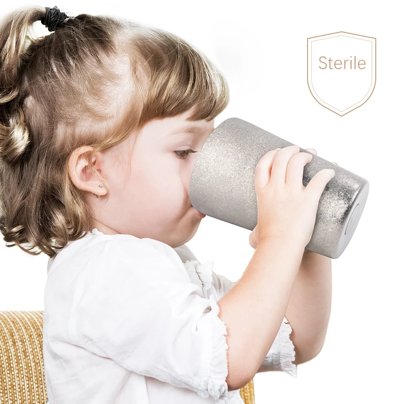 Customize Titanium Silver Water Cup with Diamond Surface 400 ml Pure Titanium Vacuum Luxury Ultralight Bactericidal for Gift