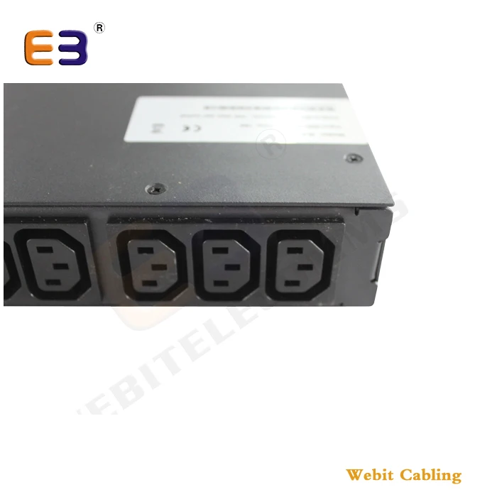 19 Rack Mountable Power Strip IEC PDU With Two Power Supply