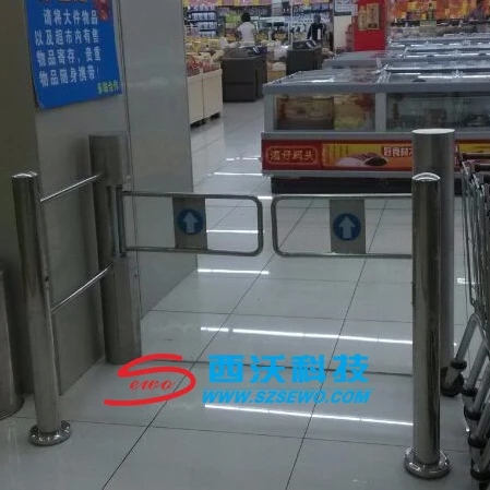 SEWO Bi-directional 304 Stainless Steel Full Automatic Access Control Swing Barrier Gate
