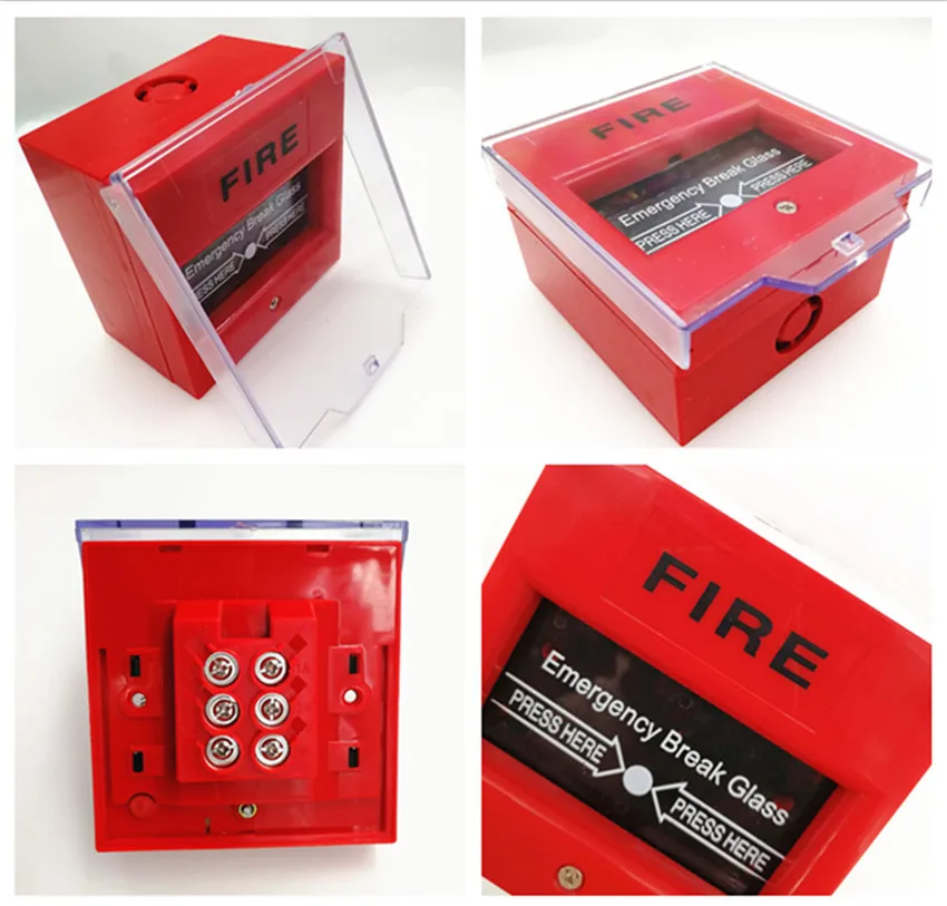 Fireproof Material 24V High Quality Glass Break Fire Alarm Emergency Manual Call Point
