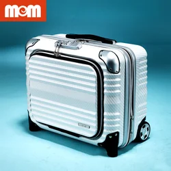 High-quality and Hot-sale PC zipper luggage with pc film in the surface