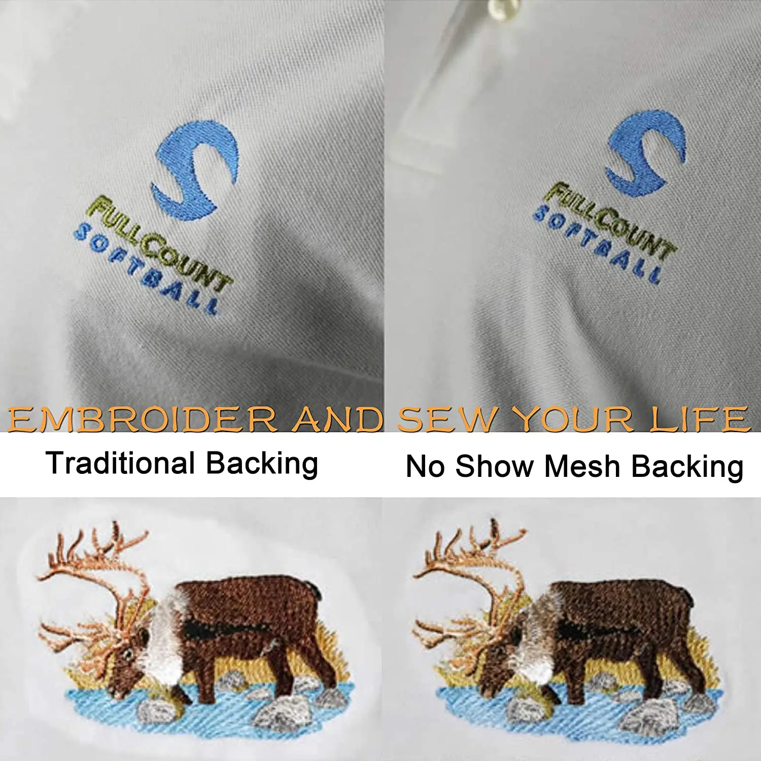 No Show Mesh Machine Embroidery Stabilizer Backing Light Weight 1.8 oz Cut into Variable Sizes for Machine Embroidery