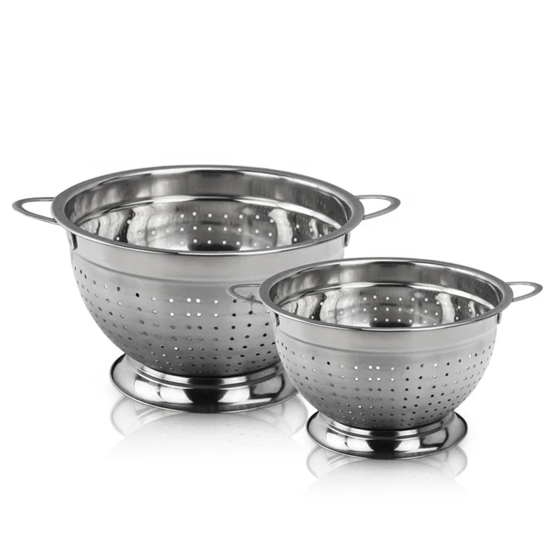 Wholesale Promotional stainless steel vegetables filter screen strainer colander