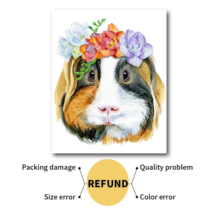 Animal cartoon painting by numbers kit Cute dog children DIY painting toy set pictures painting paint by numbers kits on canvas
