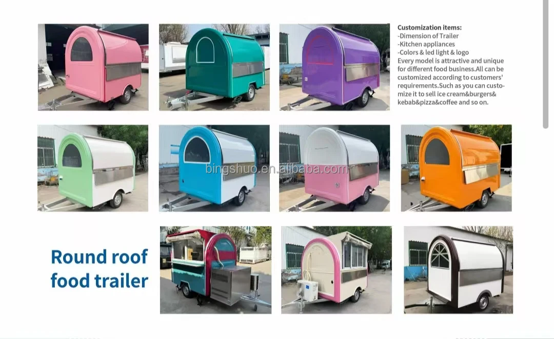 Fully Equipped Food Truck for Sale Europe Customized Concession Bubble Tea Coffee Vending Cart Food Trailer