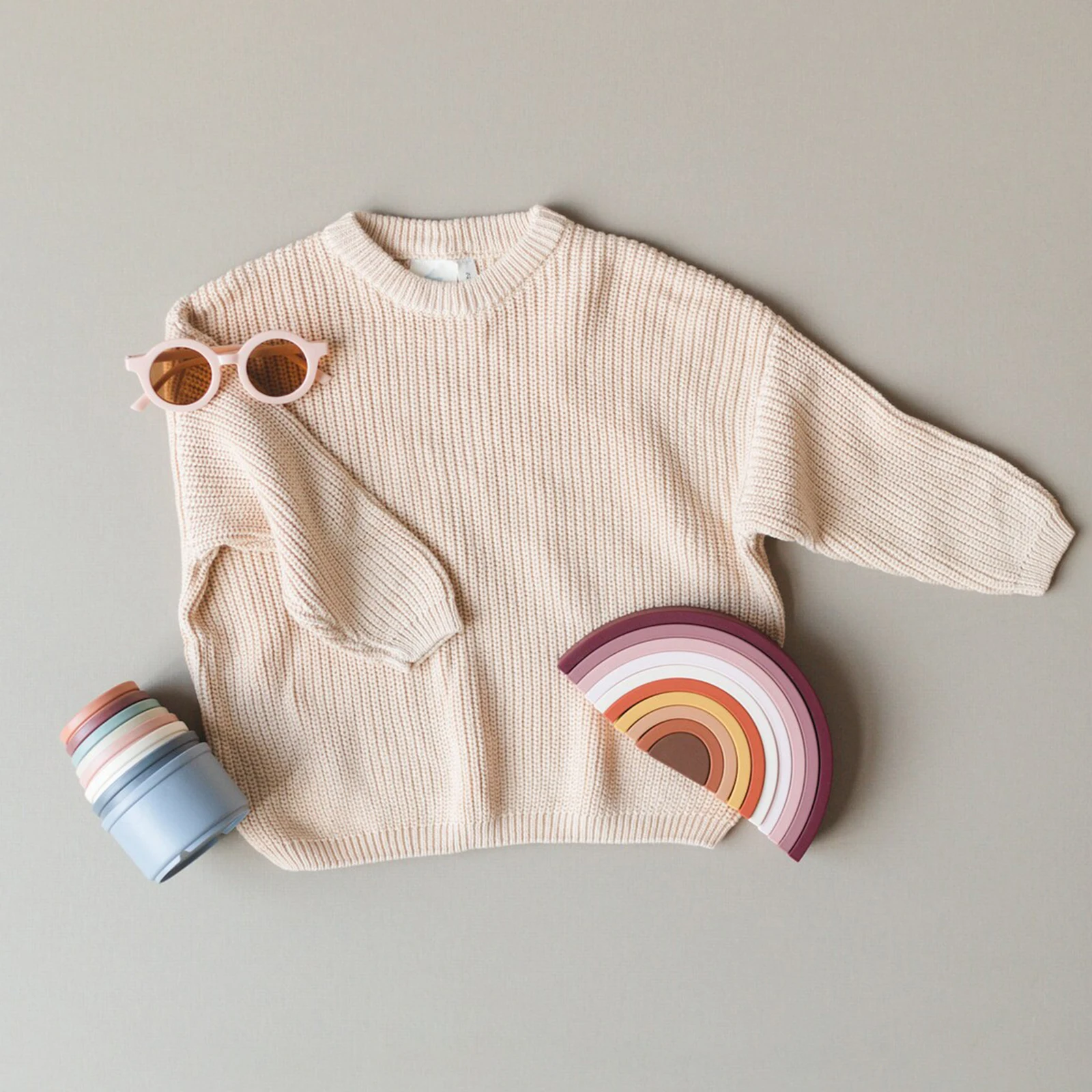 Fashionable Custom Baby Girl Winter Clothes Cotton Chunky Knitted merino wool baby clothes Girls Sweaters