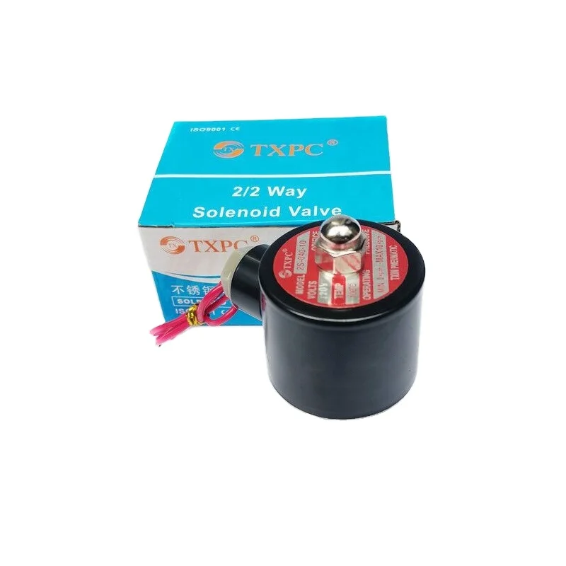 2S040-10 Water Air Oil 12VDC 24VDC 24VAC 110VAC 220VAC 2/2 Way NC Stainless Steel 304 Electric Solenoid Valve