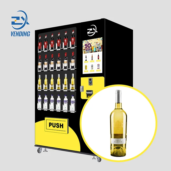 ZXvending Red Wine Vending Machine Beer Wine Bottle Vending Machine With Elevator Alcohol Vending Machine