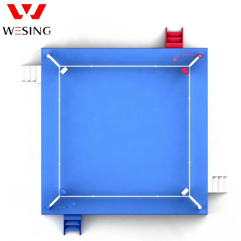 Wesing Professional Custom boxing equipment IBA Approved Boxing Ring Price Ropes Canvas Cover Floor Professional Boxing Ring