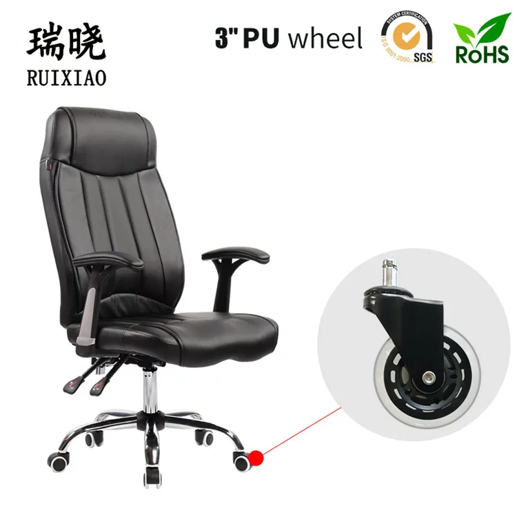 Universal Fit Office Chair Casters Transparent PU Polyurethane Wheels 3 Inch Swivel  Furniture Caster Wheels