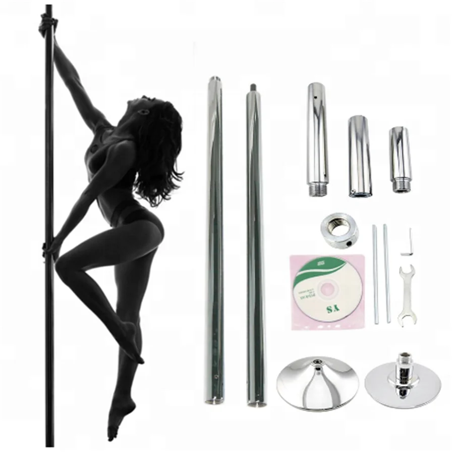 Chrome 45mm Static Exercise Dance Pole Professional Pole Dancing / Fitness / Stripper Pole