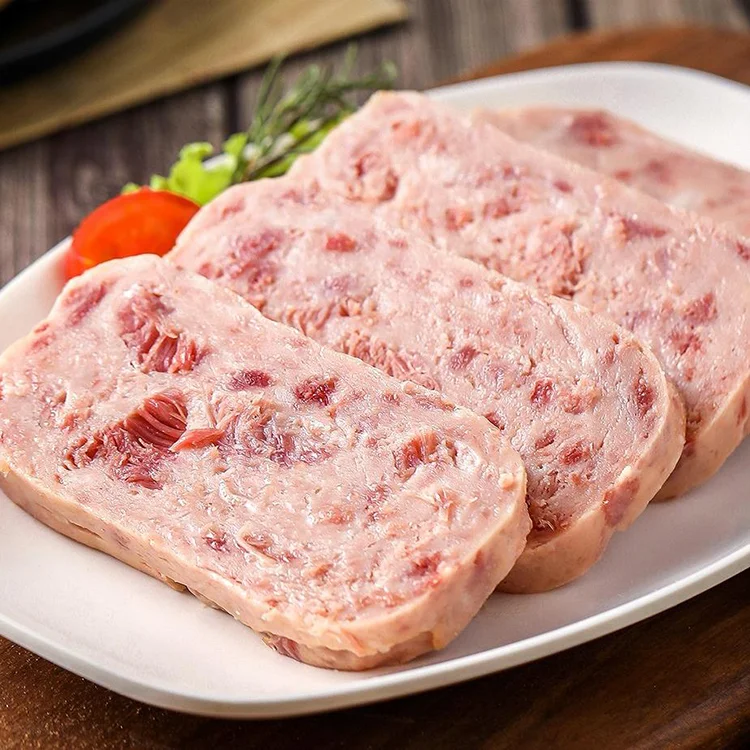 High Quality 340g Square Shape Instant Canned Pork  Canned Meat Luncheon For Sale