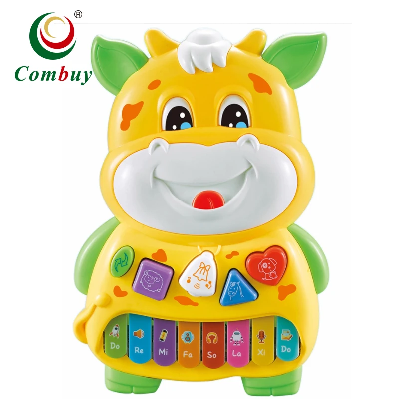 Cow piano 13 key western learning baby toddler musical toys