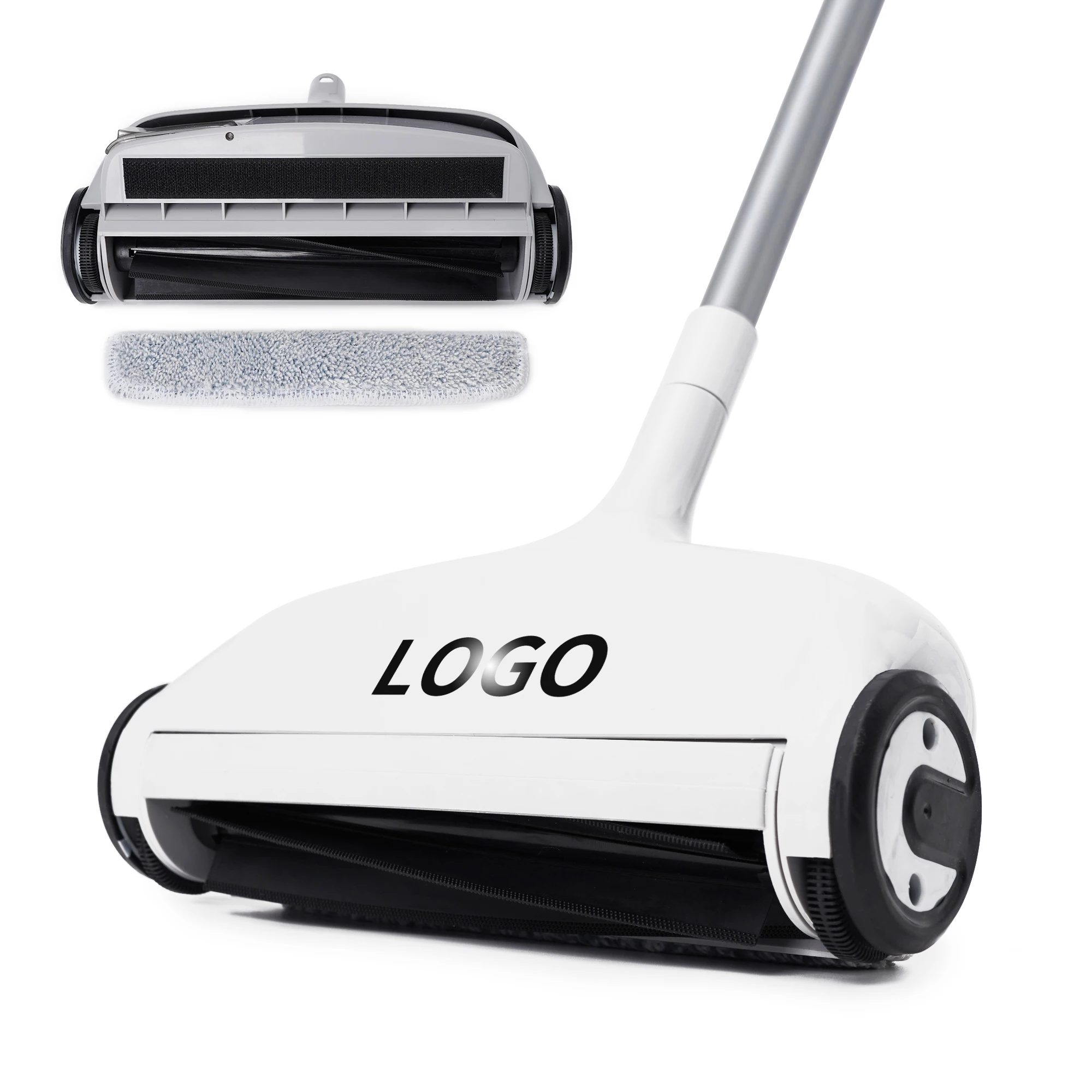 Jesun Electrostatic Hand Carpet & Floor Sweeper with Microfiber Mop Pad Lightweight Floor Carpet Brush Sweeper