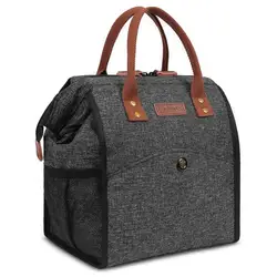 Lokass Large Capacity Wide Open Insulated Lunch Box Cooler Tote Bag Lunch Bags for Women Men