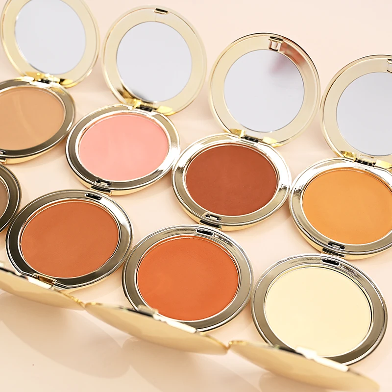 21 Colors Private Label Vegan Long Lasting Waterproof Powder Foundation Pressed Setting Powder Banana