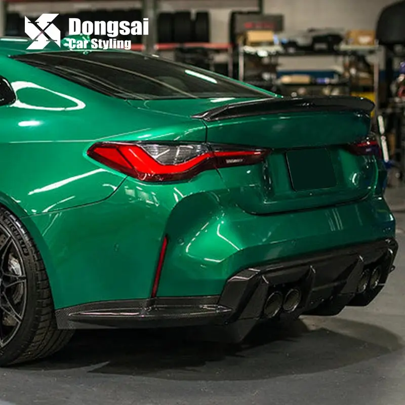 OEM Style Dry Carbon Rear Bumper Lips Rocker Winglet Side Splitters Flaps for BMW M4 G82 G83 Competition 2020+