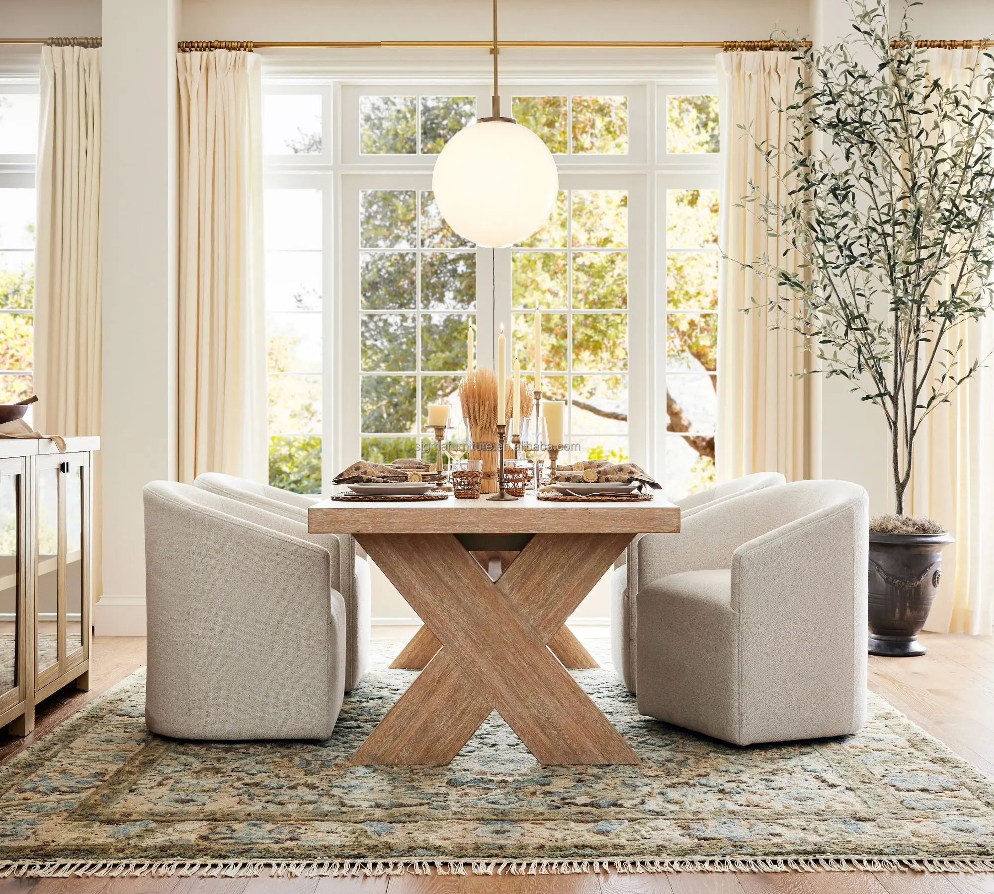 Best selling new design cheap nordic upholstered white barrel back slipcover dining chair