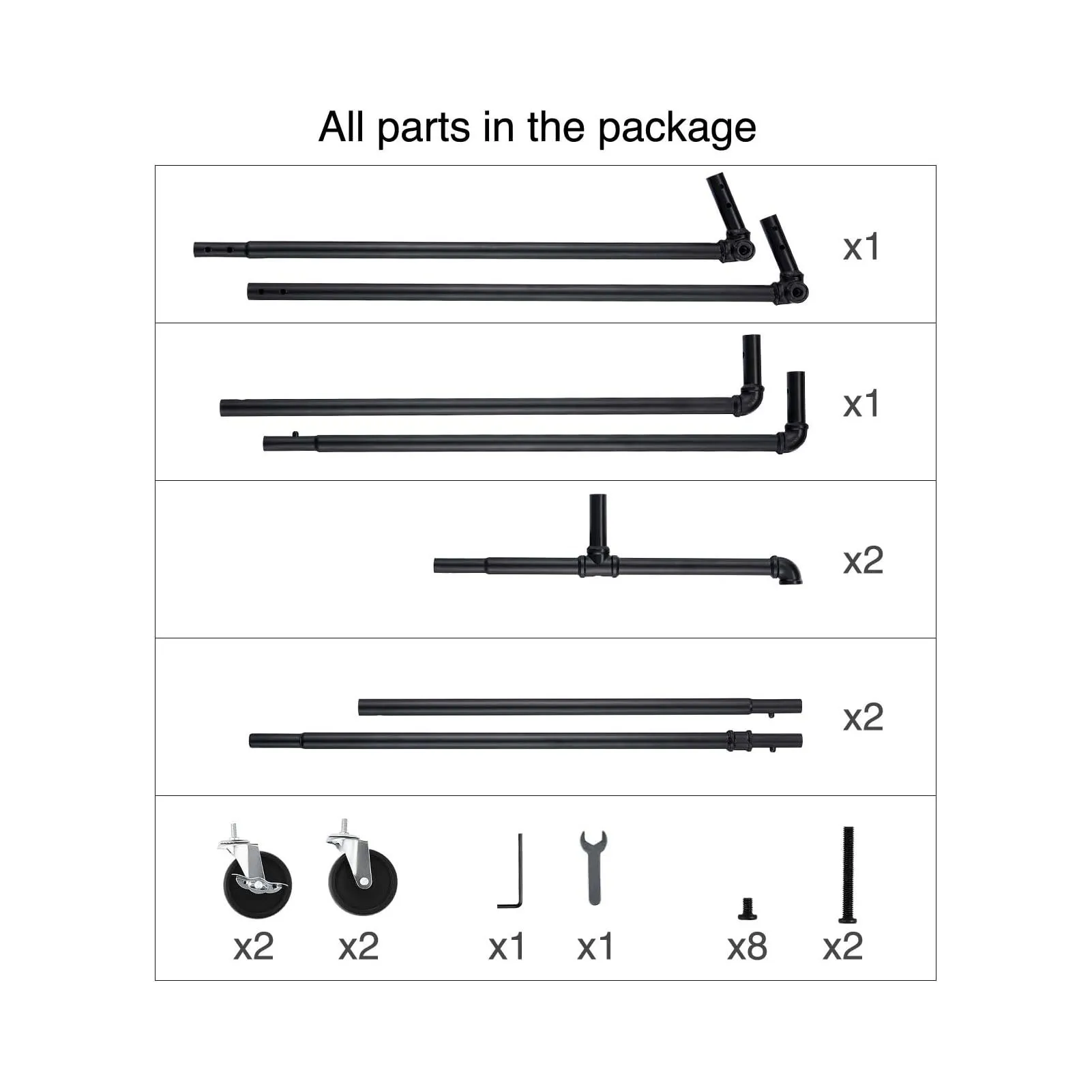 Heavy Duty Sturdy Metal Rolling Clothing Coat Rack Holder Garment Rack Industrial Pipe Clothing Rack on Wheels with Brakes