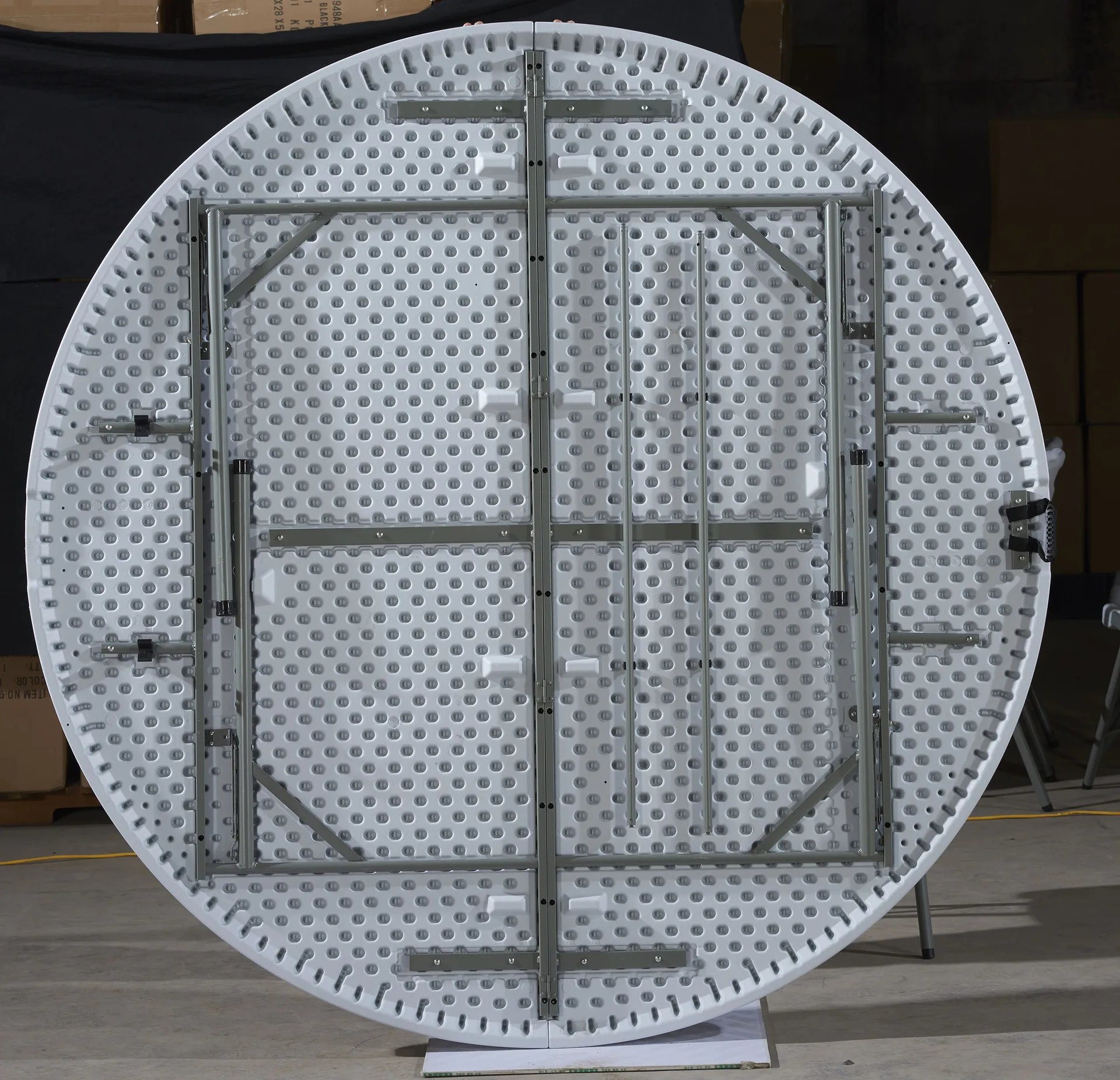 Wholesale 6ft 10/8 People Wedding Dining Folding Table Banquet Plastic Round Table For Events