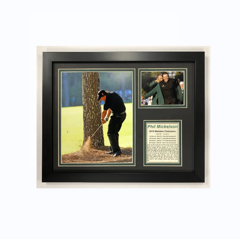 Custom handmade tiger woods signed photo frames wood decoration wall decor wood craft for supplies Graduation certificate frame