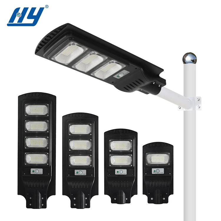 Intelligent Integrated Remote Control Plastic 60 120 180 240 300 W All In One LED Solar Street Light