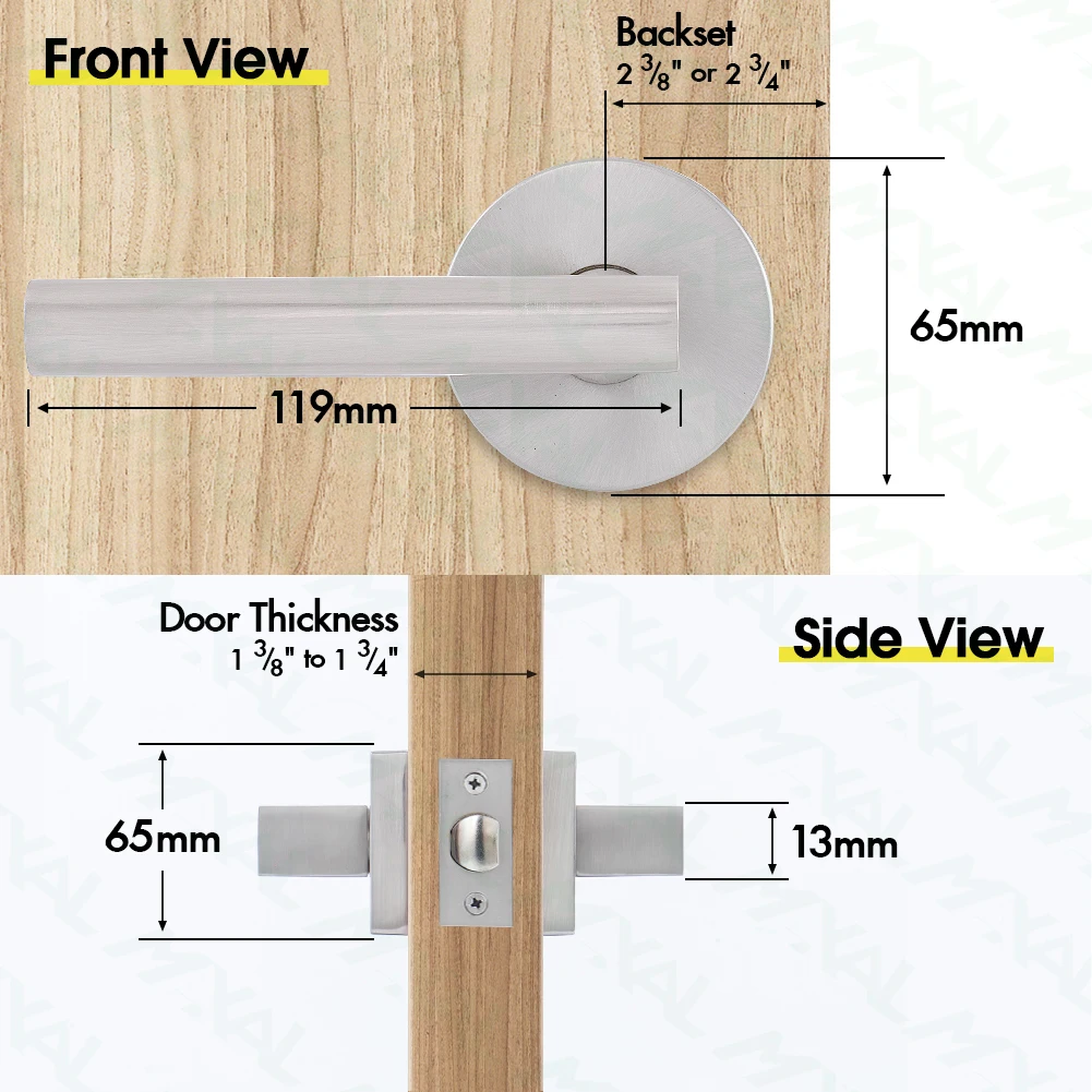 2024 Zinc Alloy Brushed Satin Nickel Door Tubular Lock  Door Lever Lock Handle Set For Residential Housing lock