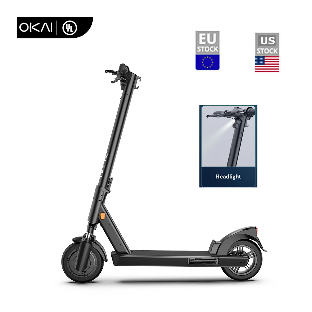 OKAI, демонстрация качества ES200, склад в США, скутер электрический, умный скутер с управлением через приложение