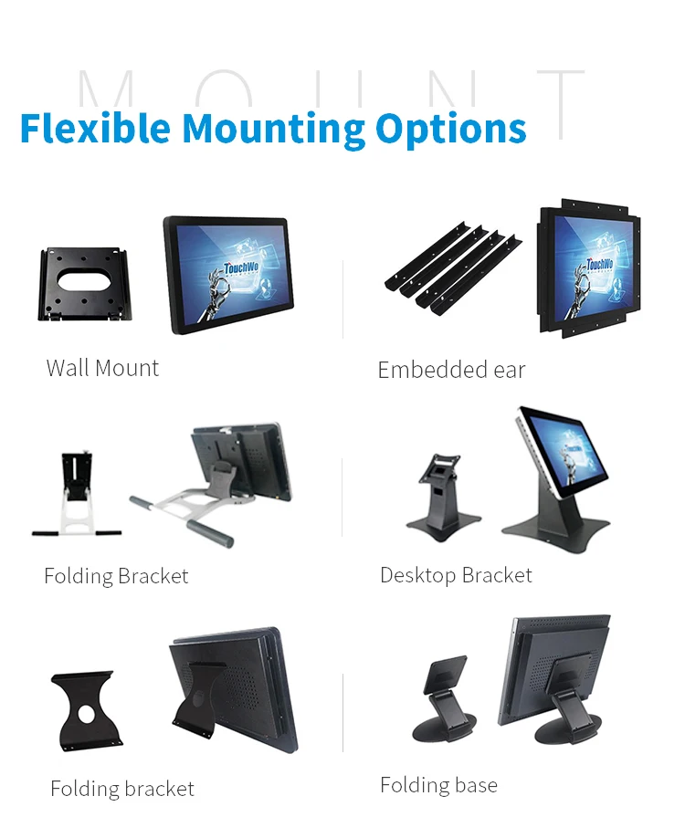 Factory price 10.1 12.1 15 17 19 inch Industrial All in one PC Embedded ip65 Wall Mount Touch Screen Panel Pc