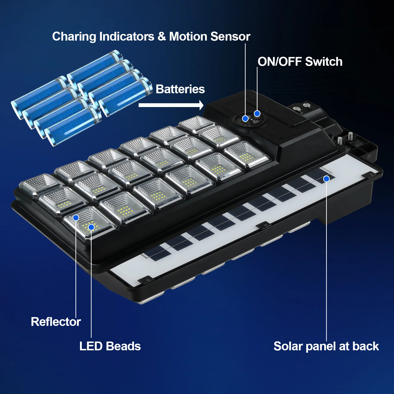 high quality waterproof IP65 with remote concrol all in one solar led street light  400w 500w solar powered street lights price