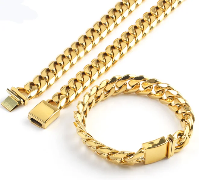 
high quality stainless steel curb chain necklace jewelry 